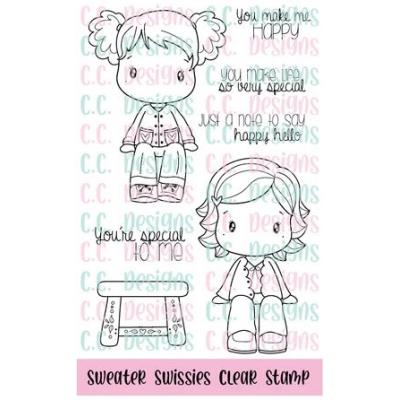 C.C. Designs Clear Stamps - Sweater Sitter Swissies
